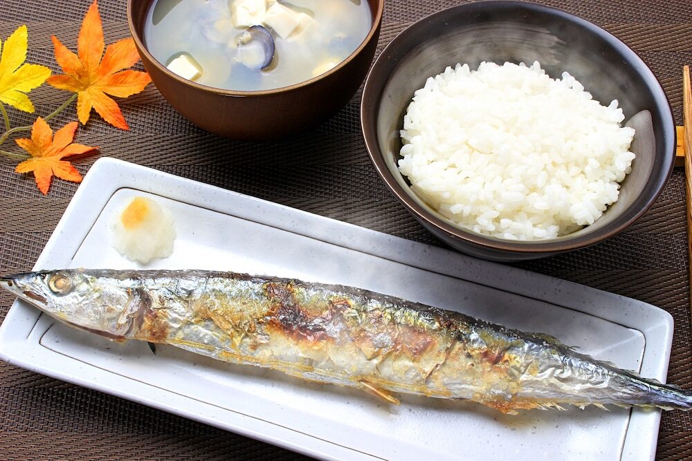 がっつり派は「さんまの塩焼き定食」に